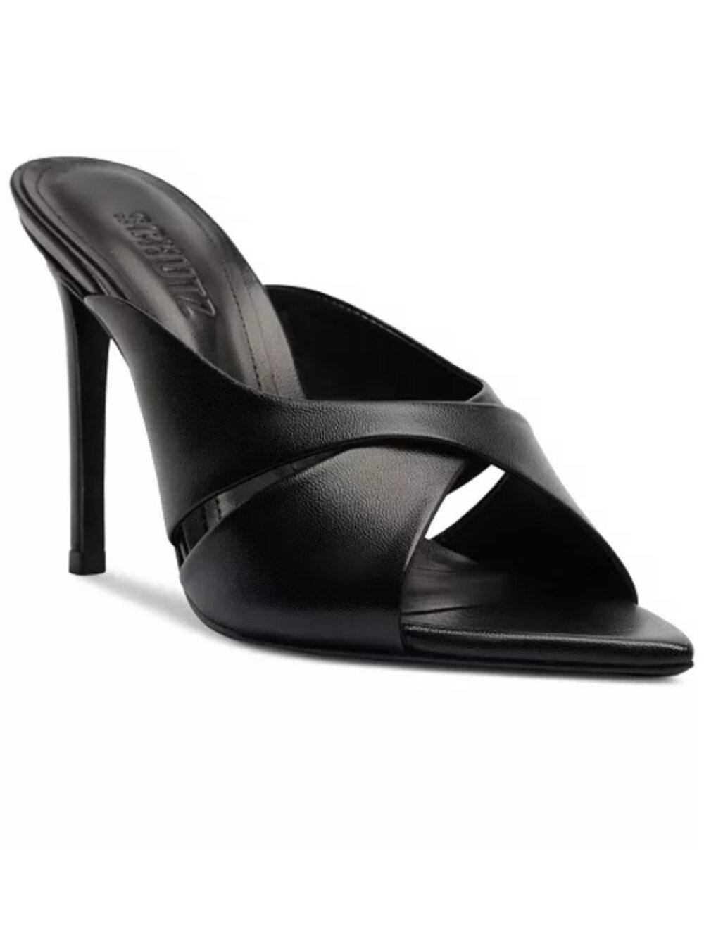 Schutz Women's Maxine Stiletto Mule Sandals Heels Size 6.5 Black